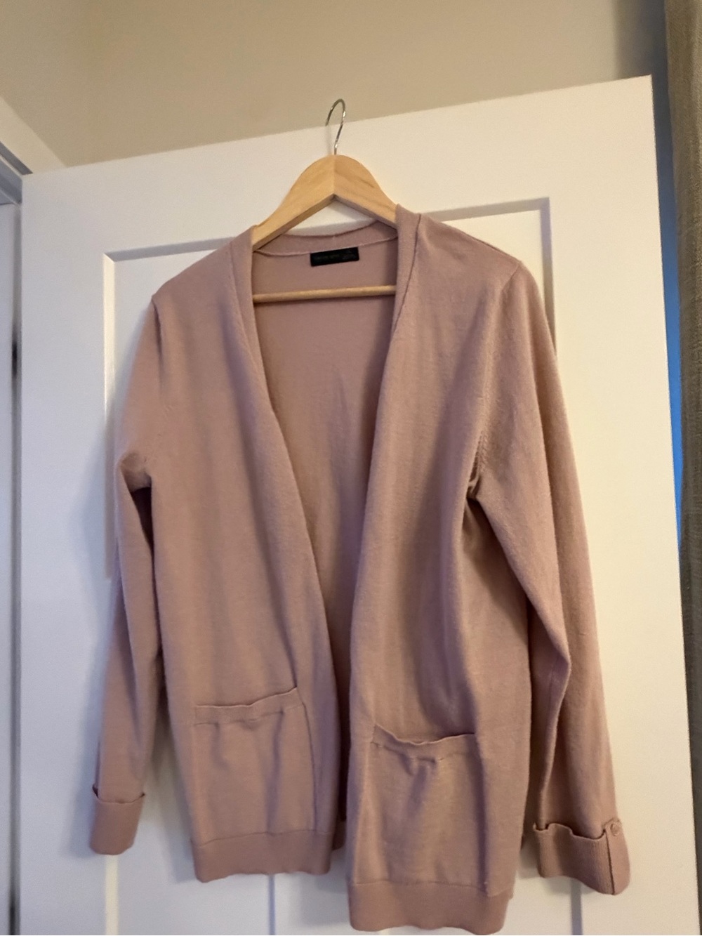 Open-Front Lightweight Cardigan Sweater - Dusty Rose